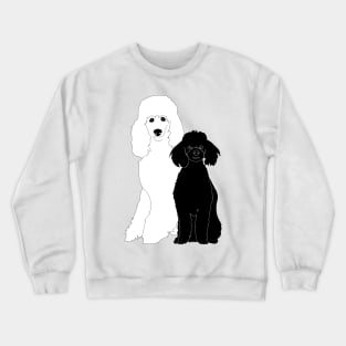 Poodle Couple Black And White Crewneck Sweatshirt